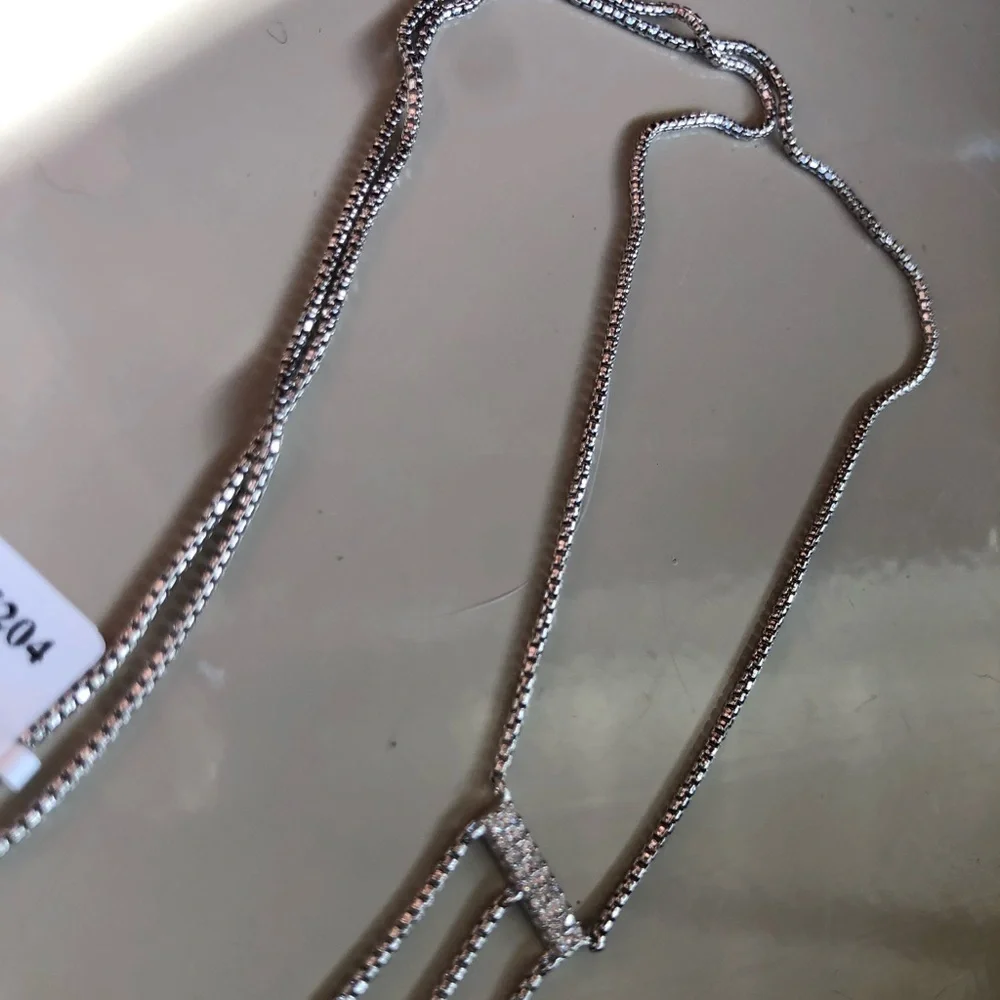 Adriana Orsini Sterling‎ Silver drop necklace